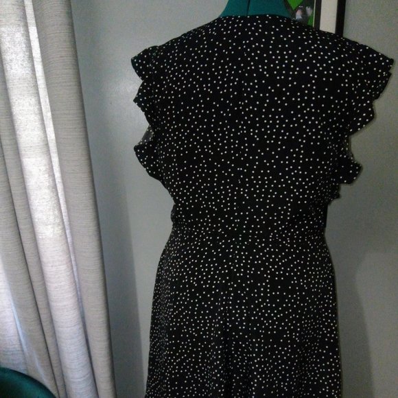 Urban Outfitters Josey Polka Dot Mini Wrap Dress Sz XL - Picture 11 of 16